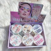 Party Legend Artificial Stick-On Fancy Nails - 12 Different Designs with Nail Tools